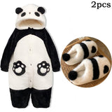 Combinaison pyjama femme panda
 robe et pantoufles