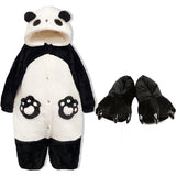Combinaison pyjama femme panda
robe et chaussures à griffes