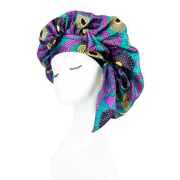 Bonnet de nuit afro  multicolore