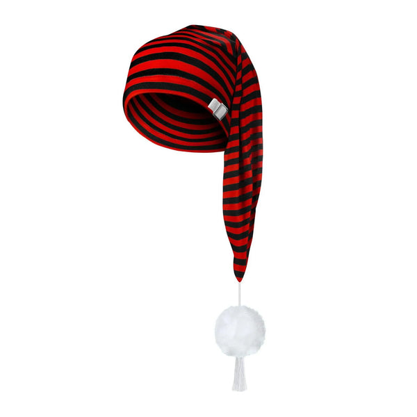 Bonnet de nuit avec pompon rouge