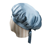 Bonnet de nuit en soie bleu