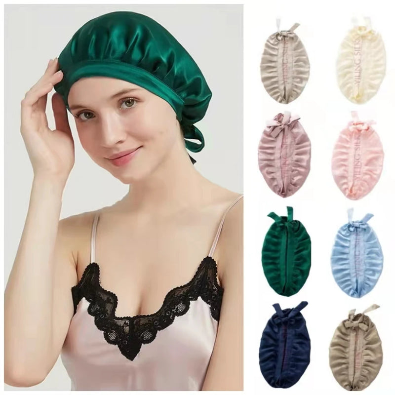 Bonnet de nuit en soie