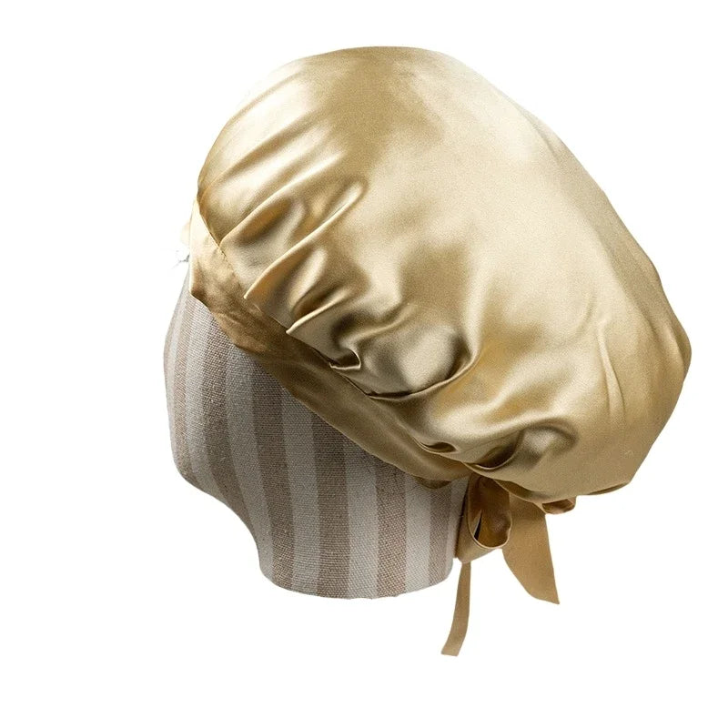 Bonnet de nuit en soie or