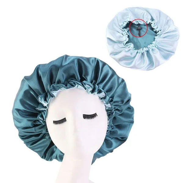 Bonnet de nuit à l'ancienne bleu