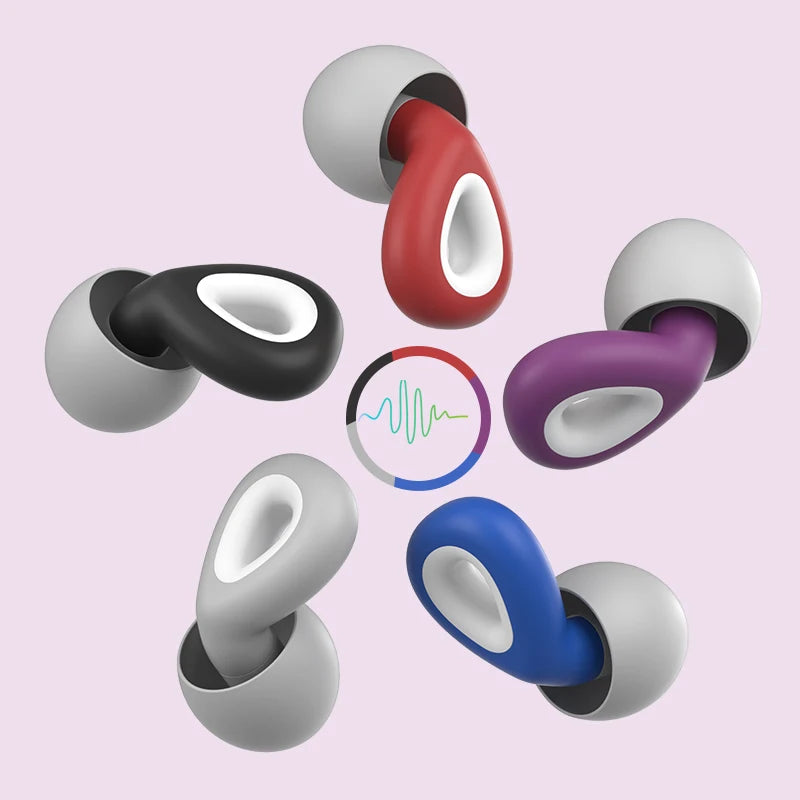 Bouchon oreille anti bruit noir, bleu gris, rose, rouge