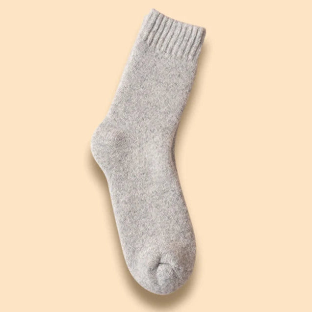 Chaussette de nuit en laine hommes ou femmes gris clair