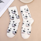 Chaussettes en velours
 vaches (blanches et noires)
