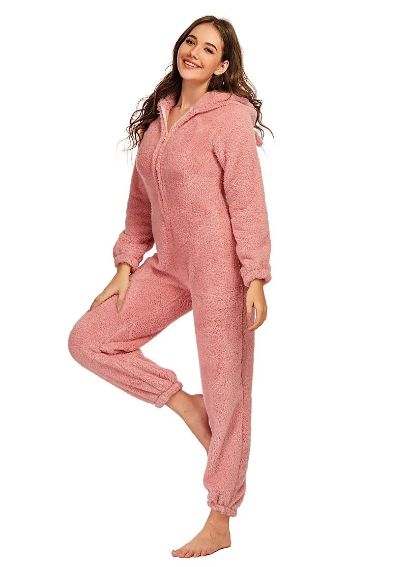 Combinaison pyjama femme pilou pilou rose