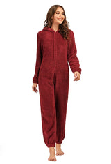 Combinaison pyjama femme pilou pilou rouge