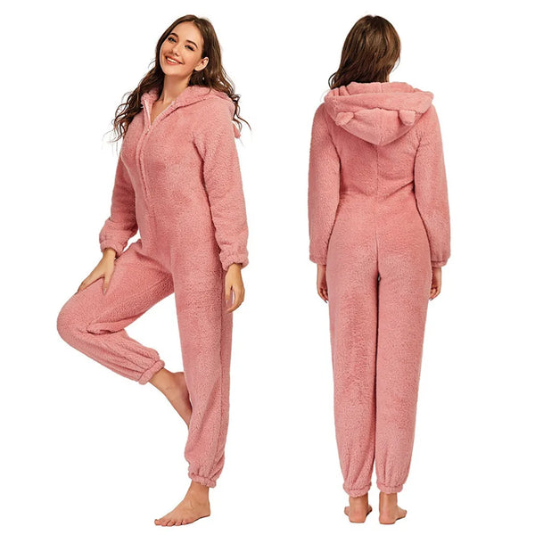 Combinaison pyjama femme pilou pilou rose