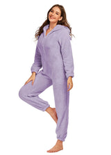 Combinaison pyjama femme pilou pilou violet clair