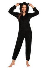 Combinaison pyjama femme pilou pilou noire