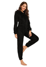 Combinaison pyjama femme pilou pilou noire
