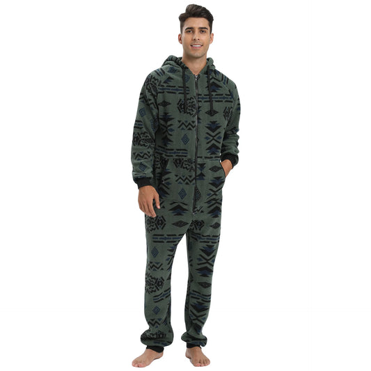 Combinaison pyjama homme polaire
 vert