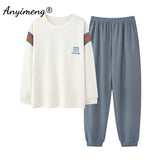Ensemble pyjama en coton GRIS BEIGE