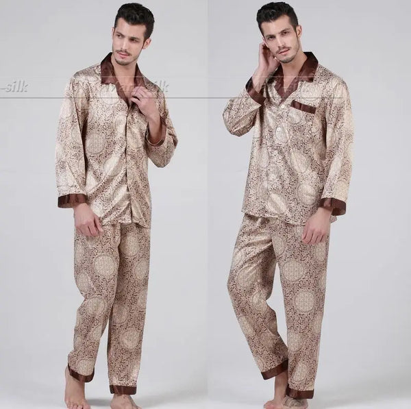 Pyjama satin marron