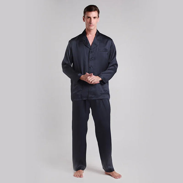 Pyjama en soie homme luxe noir