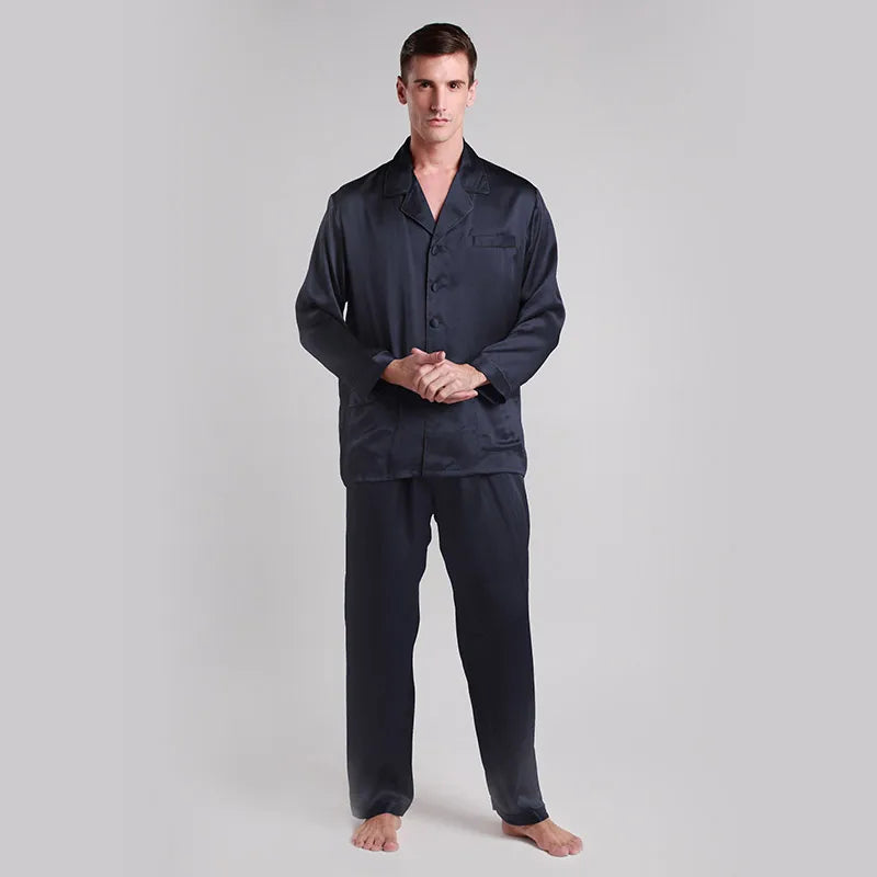 Pyjama en soie homme luxe noir