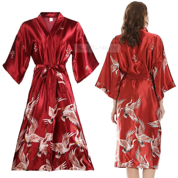 Kimono robe de chambre femme ROUGE
