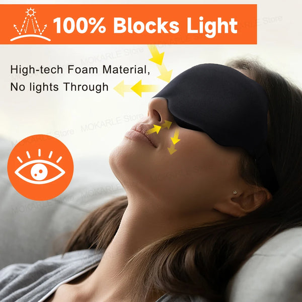 Masque de sommeil 3D noir