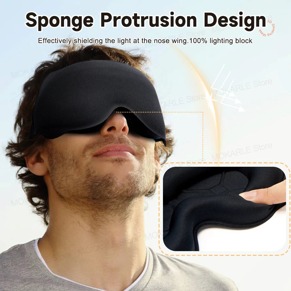 Masque de sommeil 3D  noir