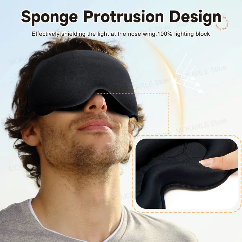 Masque de sommeil 3D  noir