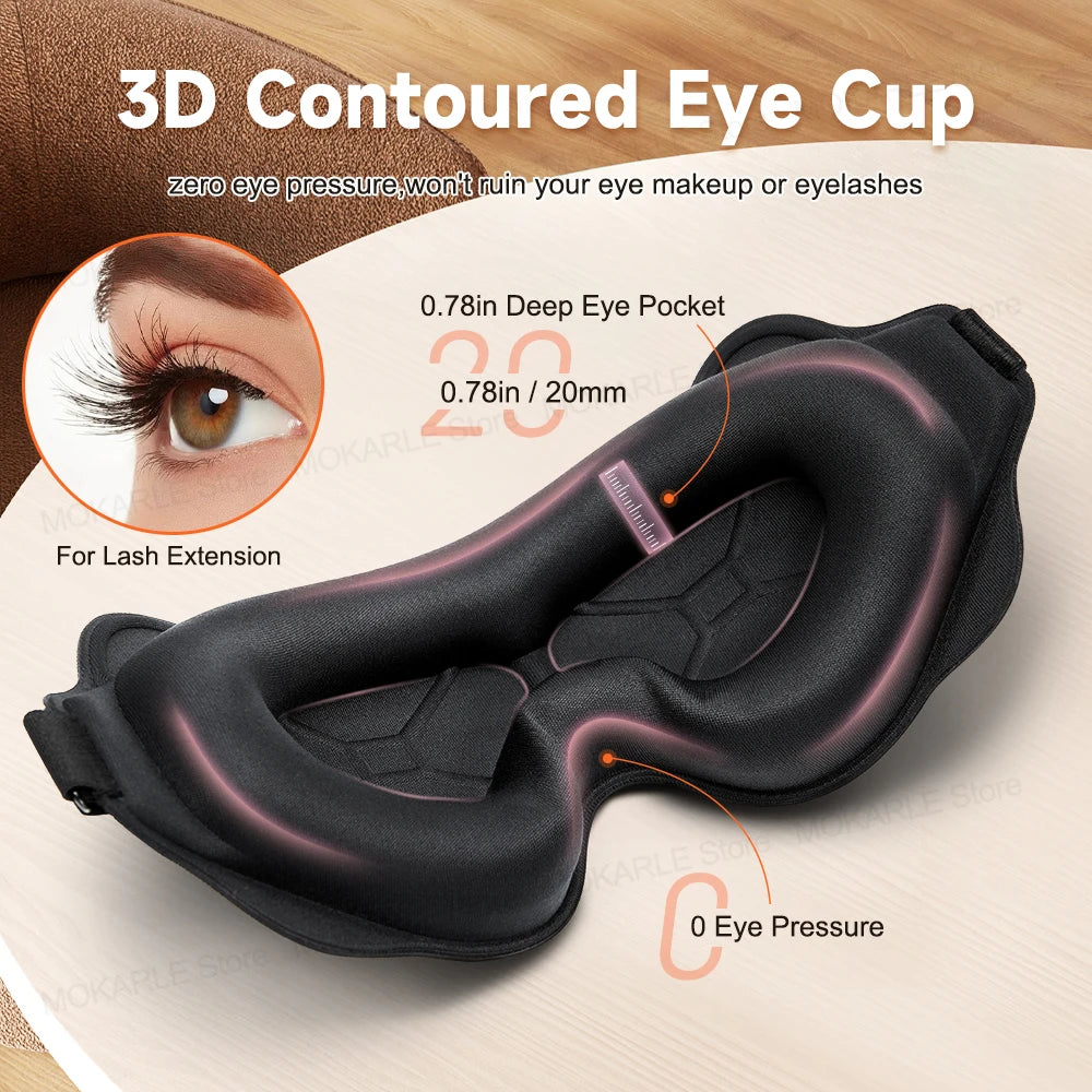 Masque de sommeil 3D  noir