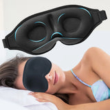 Masque de sommeil 3D pour femmes et hommes noir