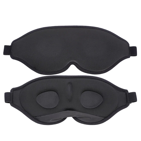 Masque de sommeil 3D pour femmes et hommes noir