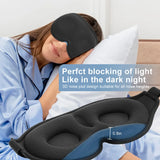 Masque de sommeil 3D pour femmes et hommes noir