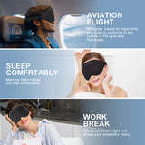 Masque de sommeil 3D pour femmes et hommes noir