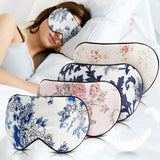 Masque de sommeil en soie
 avec dessins de fleurs