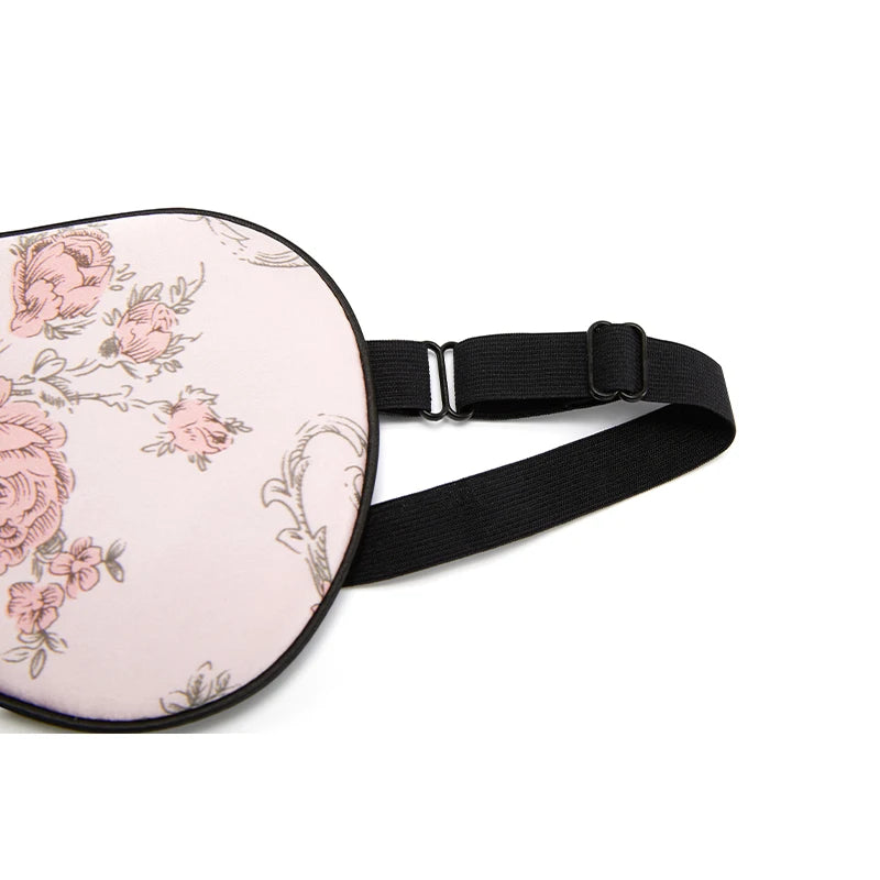 Masque de sommeil en soie
 avec dessins de fleurs