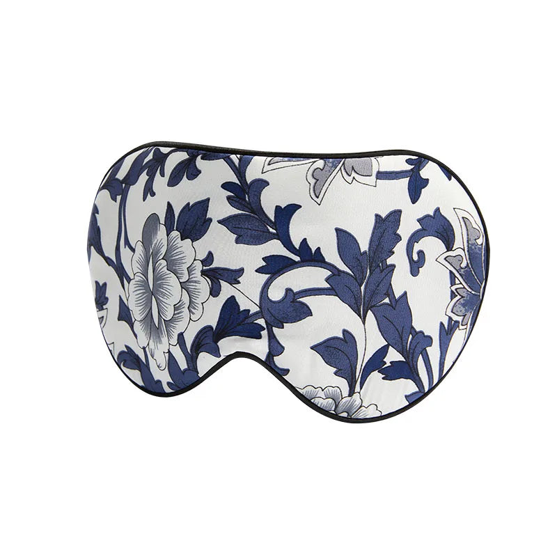 Masque de sommeil en soie
 avec dessins de fleurs