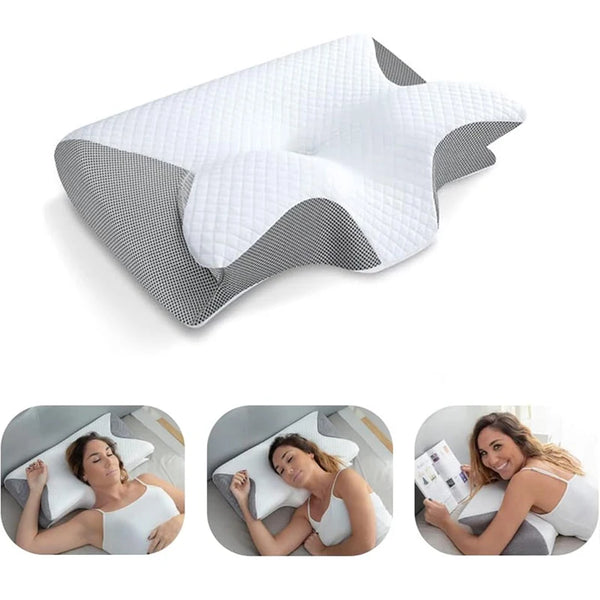 Oreiller ergonomique cervical pharmacie
 blanc gris