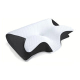 Oreiller ergonomique cervical pharmacie noir et blanc