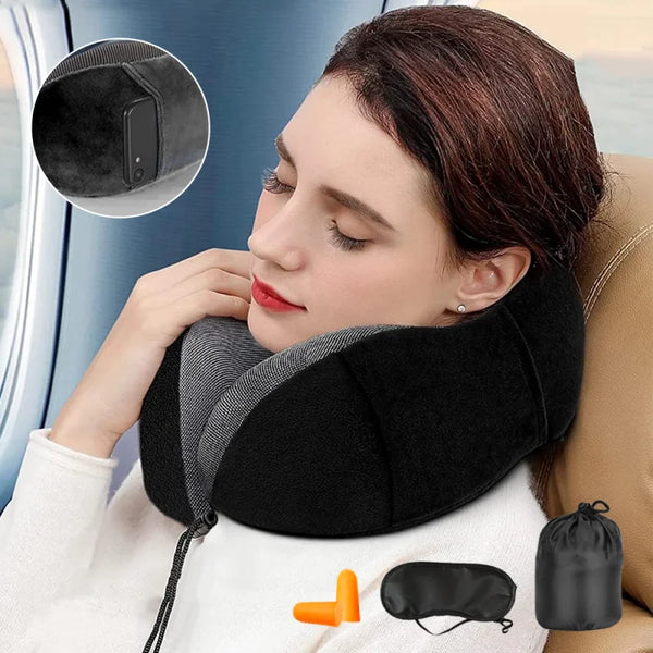 Oreiller ergonomique de voyage
 noir
