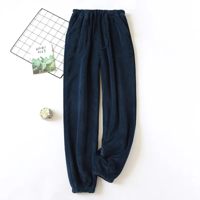 Pantalon pyjama polaire homme
 bleu