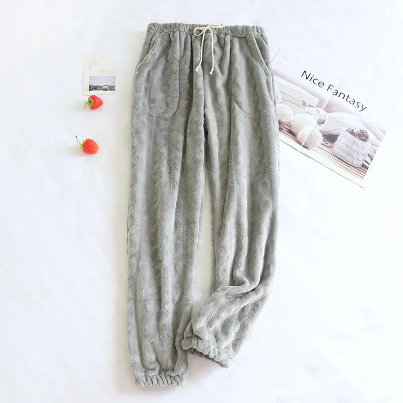 Pantalon pyjama polaire homme
 gris