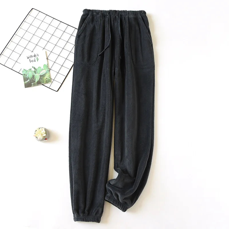 Pantalon pyjama polaire homme
 gris