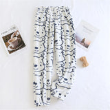 Pantalon pyjama polaire homme
 blanc et noir