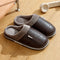 Pantoufles d'hiver pour homme marron