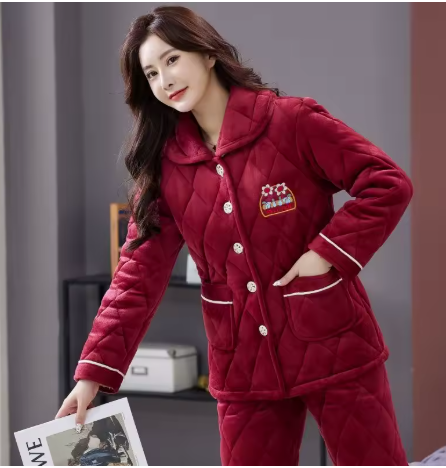 Pyjama velours coton femme