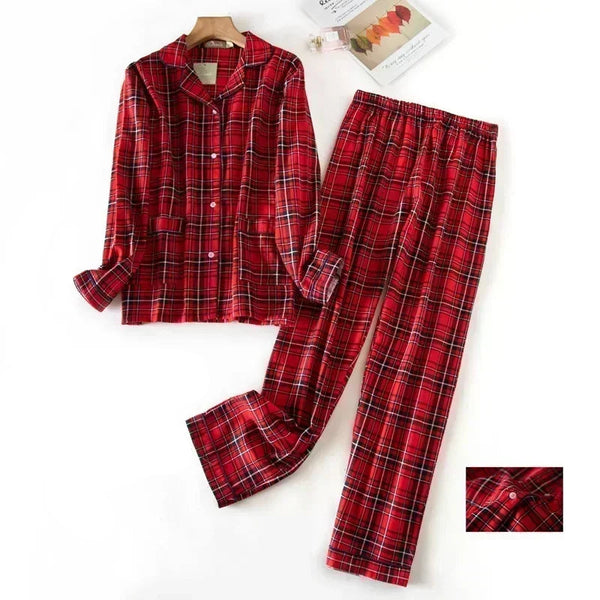 Pyjama en flanelle pour femme ROUGE CARREAUX