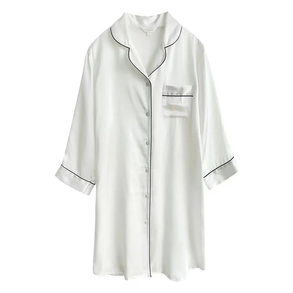 Pyjama en soie femme vert