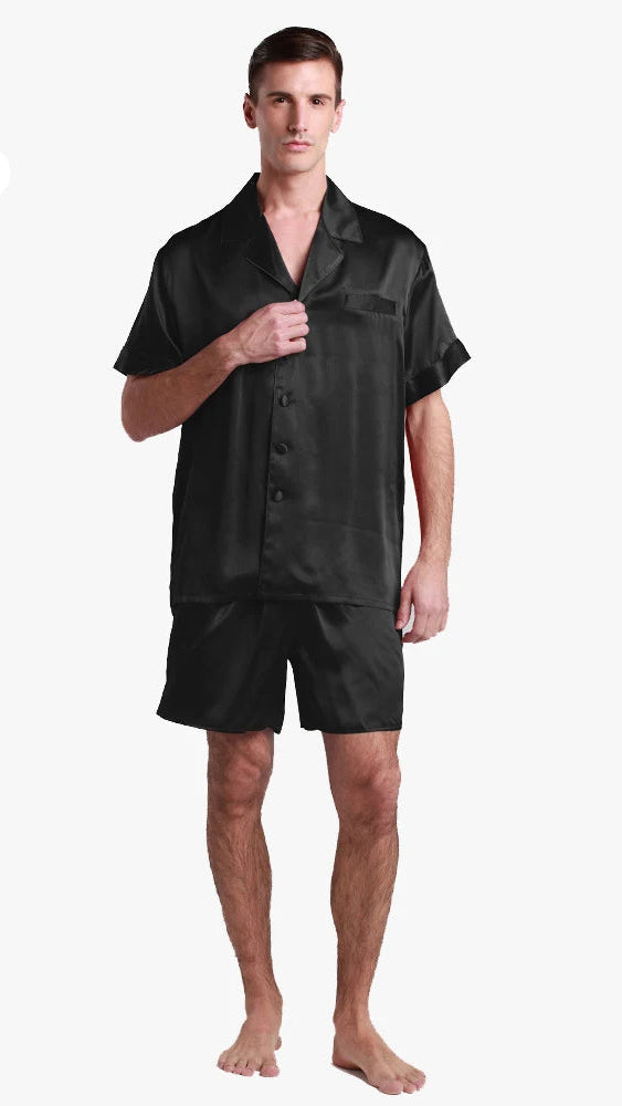 Pyjama en soie noir