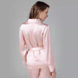 Pyjama femme soie satin ROSE CLAIR