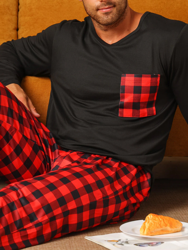 Pyjama homme été coton noir