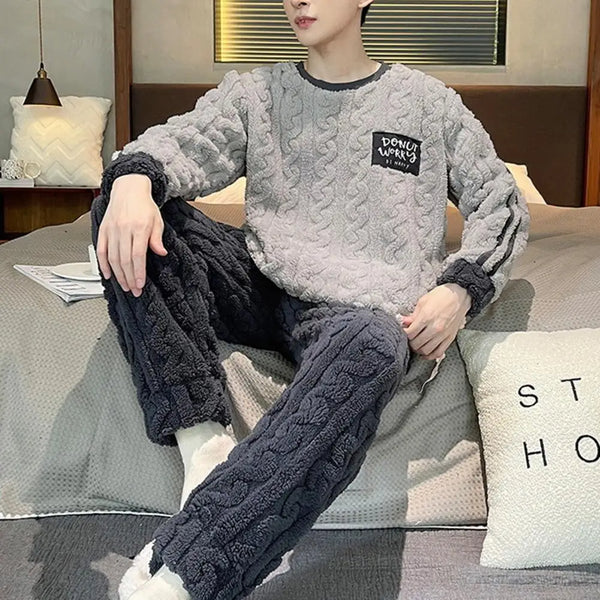 Pyjama maille polaire homme
 gris