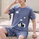 Pyjama été homme imprimé PANDA BLEU NUIT